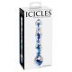 Pipedream Icicles No. 8 hullámos kétvégű üveg dildó