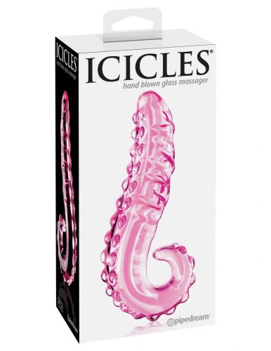 Pipedream Icicles No 24. rózsaszín tengeri csikó üveg dildó