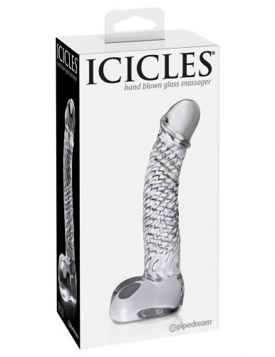 Pipedream Icicles No. 61 herés, péniszes üveg dildó