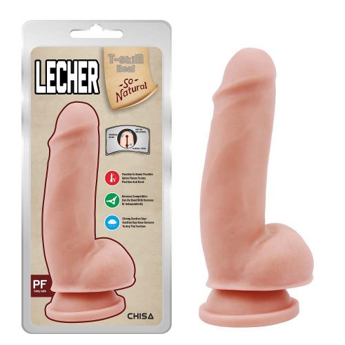 Chisa Lecher vastag dildó (18 cm, testszínű)