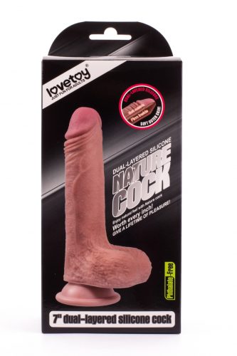 Lovetoy Nature Cock kétrétegű realisztikus dildó (18 cm)