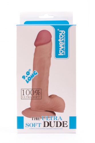 Lovetoy Ultra Soft Dude puha anyagú dildó herékkel