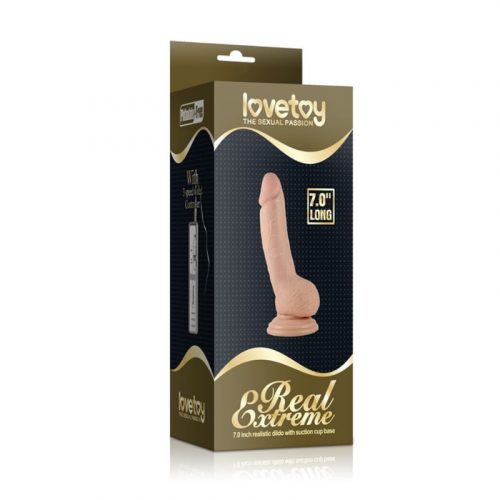 Lovetoy Real Extreme élethű dildó tapadókoronggal (18 cm)