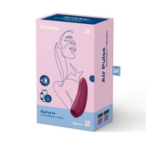 Satisfyer Curvy 1+ léghullámos csiklóizgató applikációval (bordó)