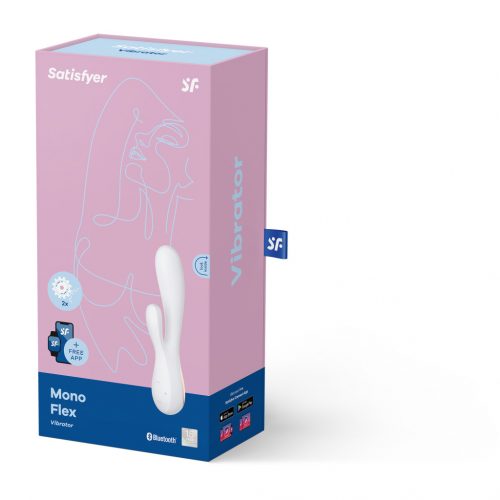 Satisfyer Mono Flex csiklóizgatós vibrátor applikációval (fehér)