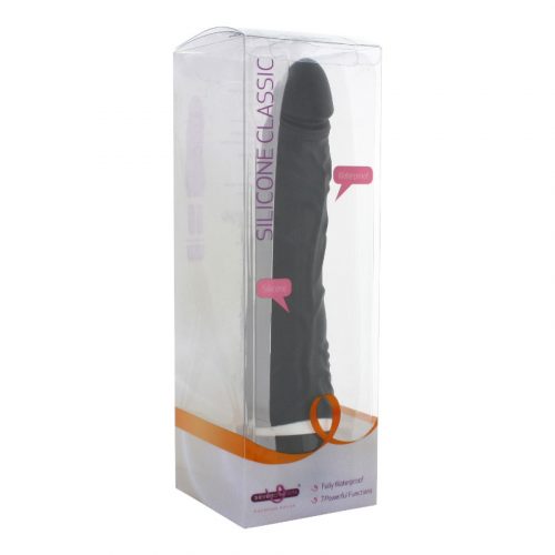 Seven Creations Silicone Classic Slim fekete vibrátor